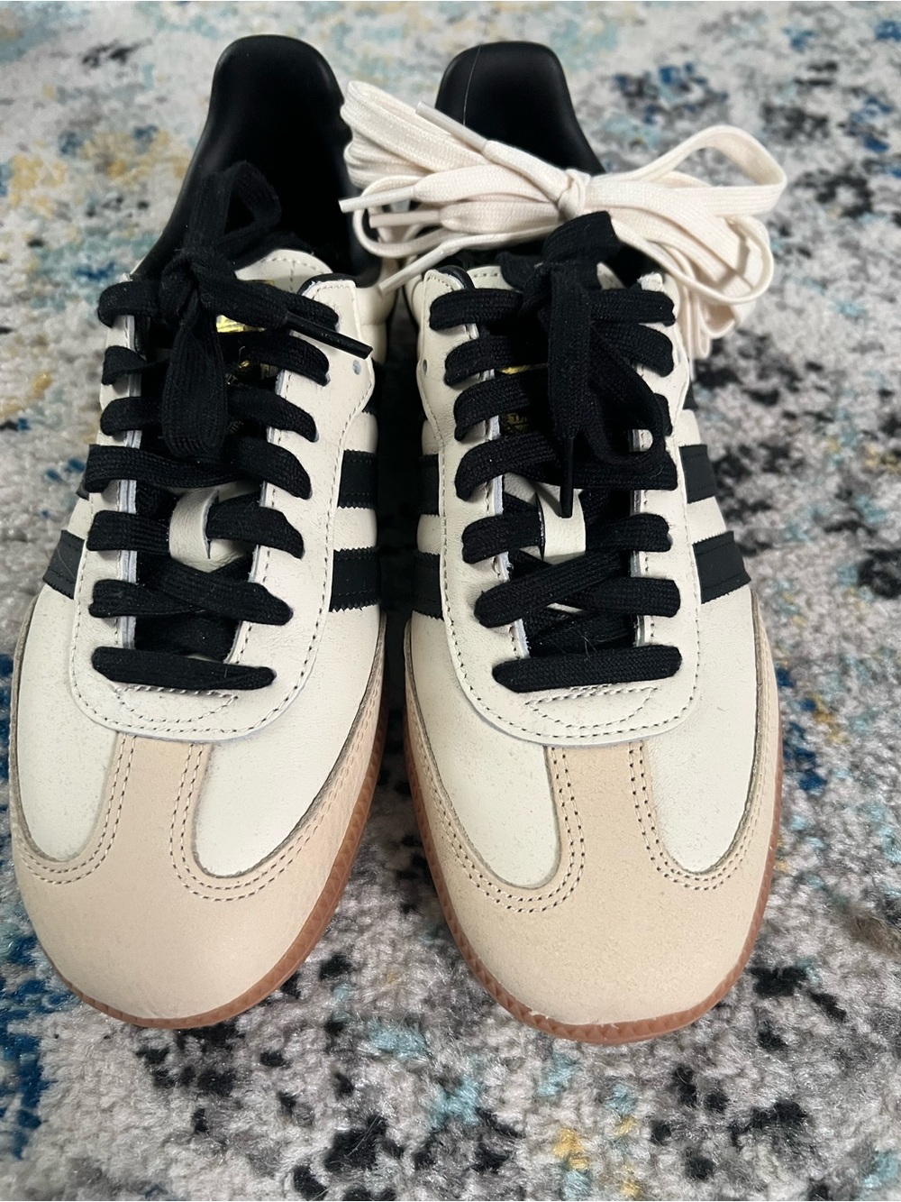 adidas Samba Retro Trainer in Off-White, Black & Gum - Picture 2 of 4